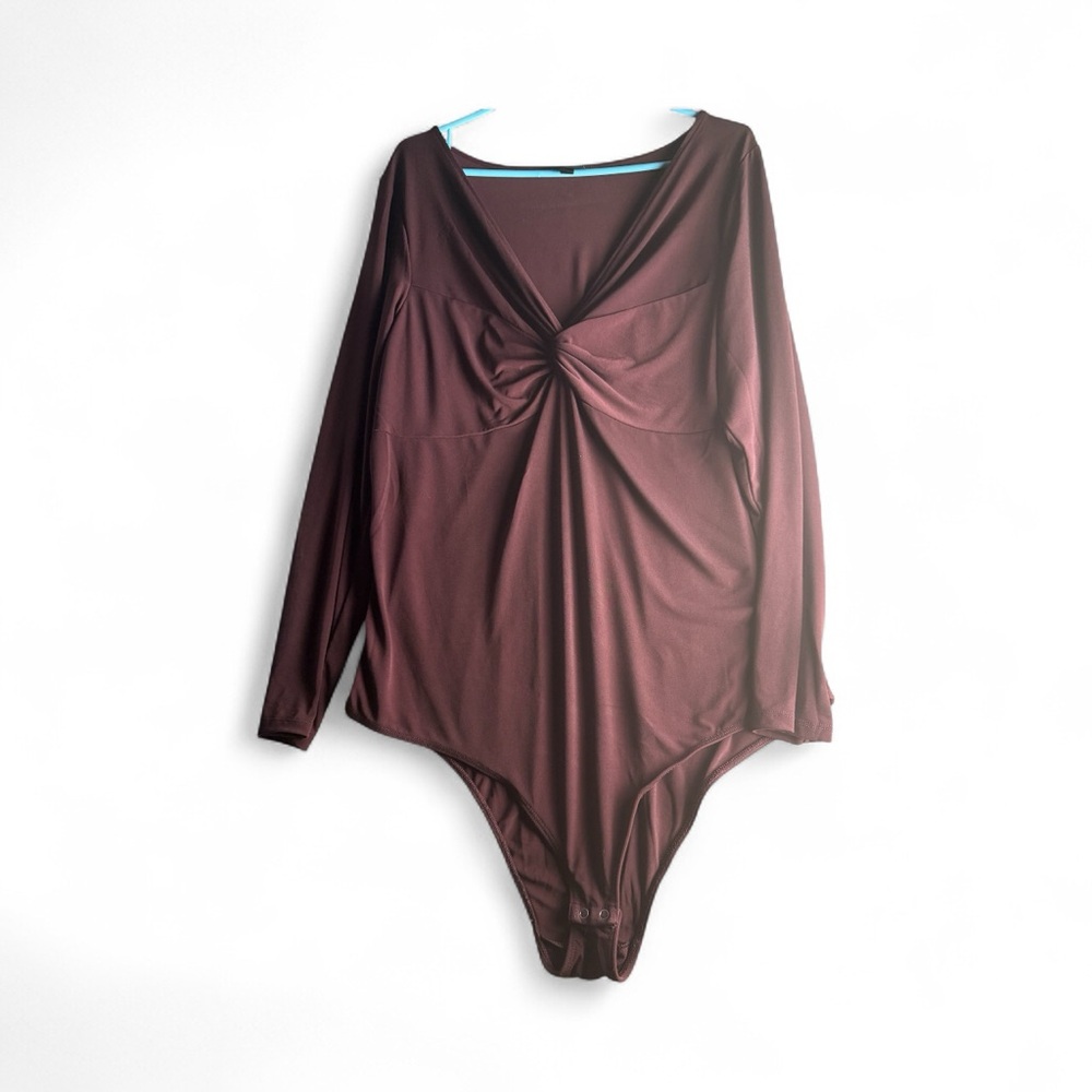 Torrid Women’s Office Siren Bodysuit Rich Burgundy Top Corp core Plus Sz 1 pre L